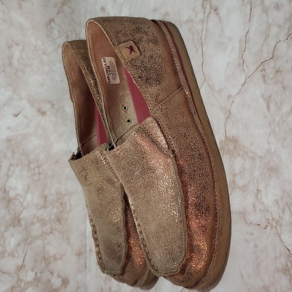 Twisted X metallic copper flats loafers removible insole women's shoes size 10 - Picture 5 of 8